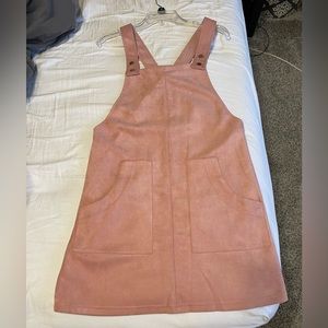 Pink overall dress